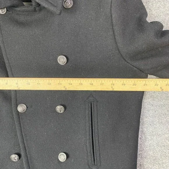 Ralph Lauren Denim & Supply Women's Cropped Black Peacoat Size Large/XLarge - Picture 5 of 10